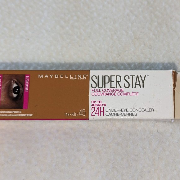 🌷4/$20 Maybelline Newyork Super Stay Full Coverage Under Eye Concealer Tan 45 - Picture 3 of 11